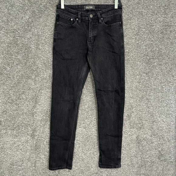 DU/ER L2X Slim Fit Black Denim‎ Jeans Mens Size 31x32 - Picture 1 of 9